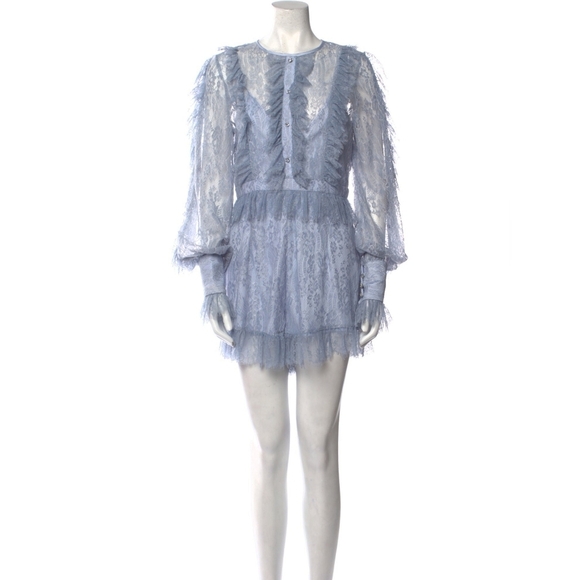 Alice McCall NWOT Love My Way Lace Romper in Pebble Blue size 2 - Picture 2 of 16